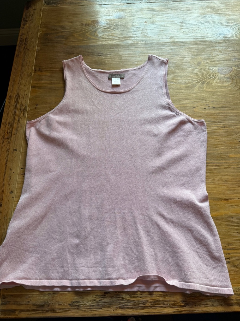 Tommy Bahama Y2K Pink Silk Blend Minimalist Sleeveless Knit Tank XL